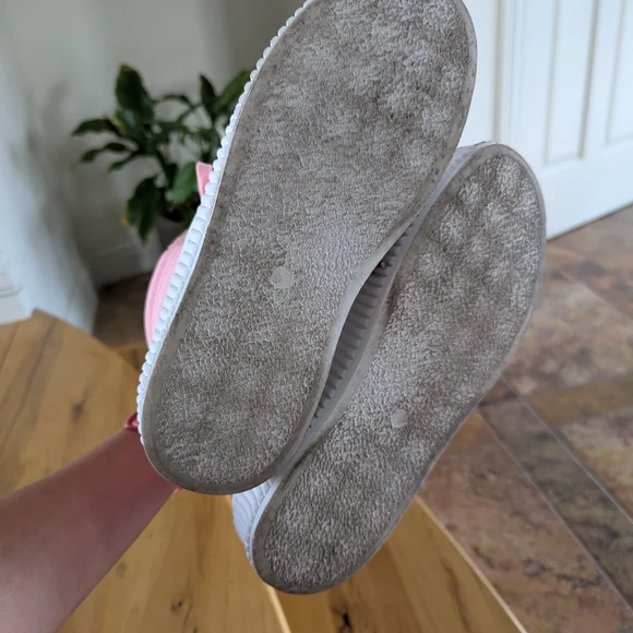 Women's Pink Canvas High-Top Sneakers - Picture 5 of 7